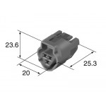Sumitomo 6189-0646 3-Way Female SL Sealed 090 Connector Housing