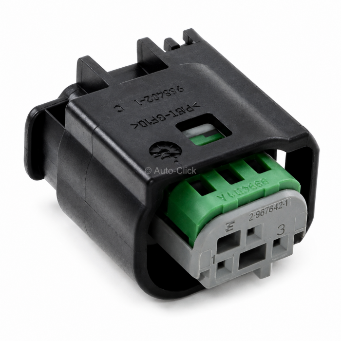 TE Connectivity 2-967642-1 3-Way Female MQS 0.63mm Connector Housing