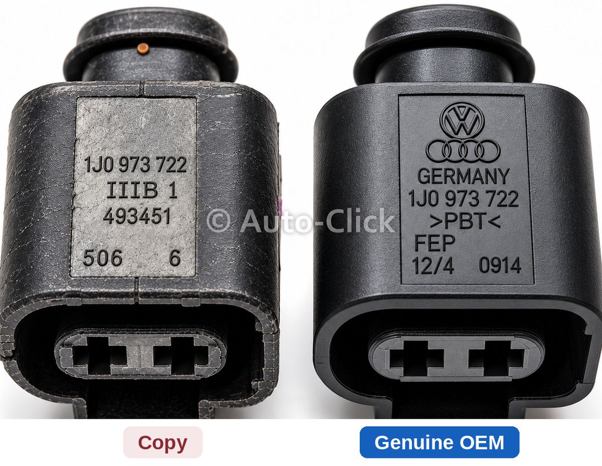 A copy connector beside the genuine OEM connector